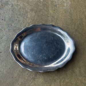 Vtg RWP Wilton Columbia PA 12.5” Queen Anne Style Pewter Serving Platter Tray